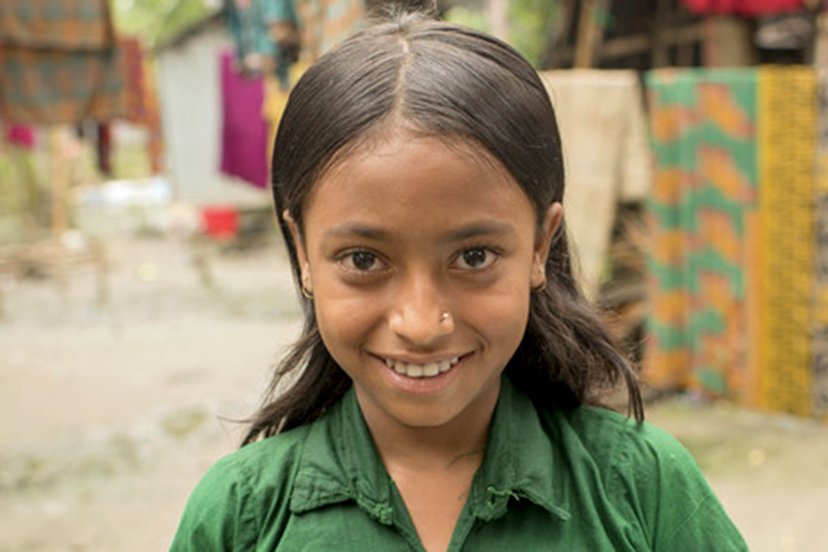 Eva receives education in Bangladesh