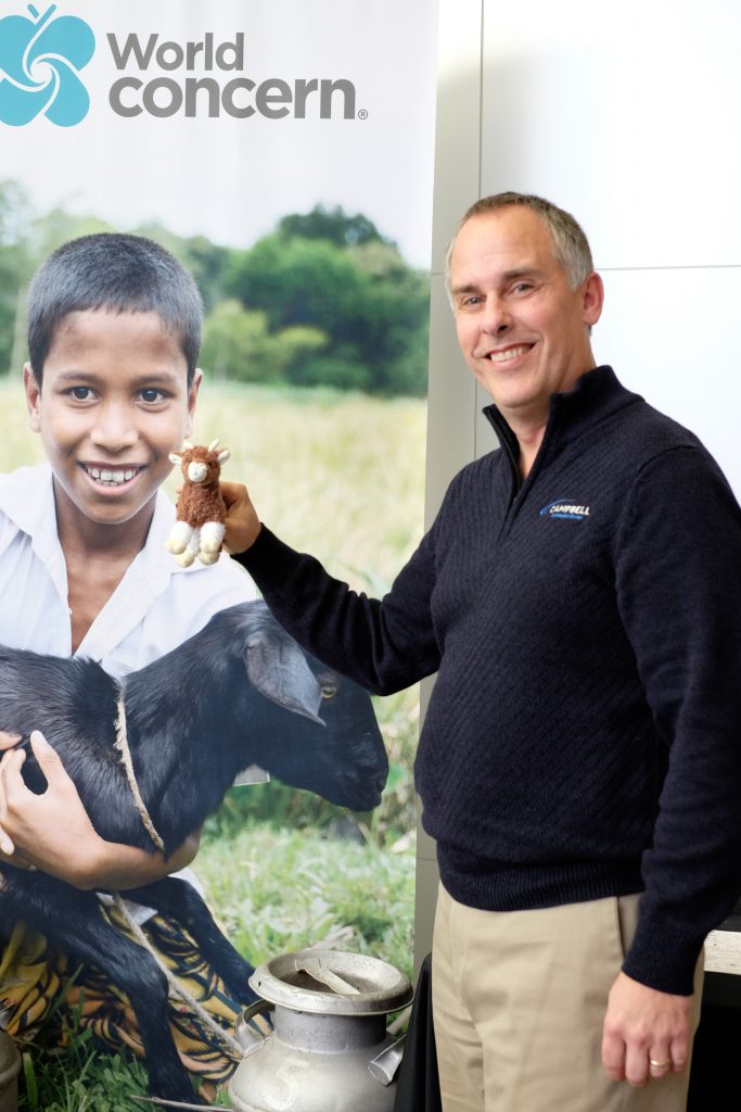 Owner of Campbell Auto Group, Kurt Campbell, is a big fan of helping families in need around the world through the gift of a goat!