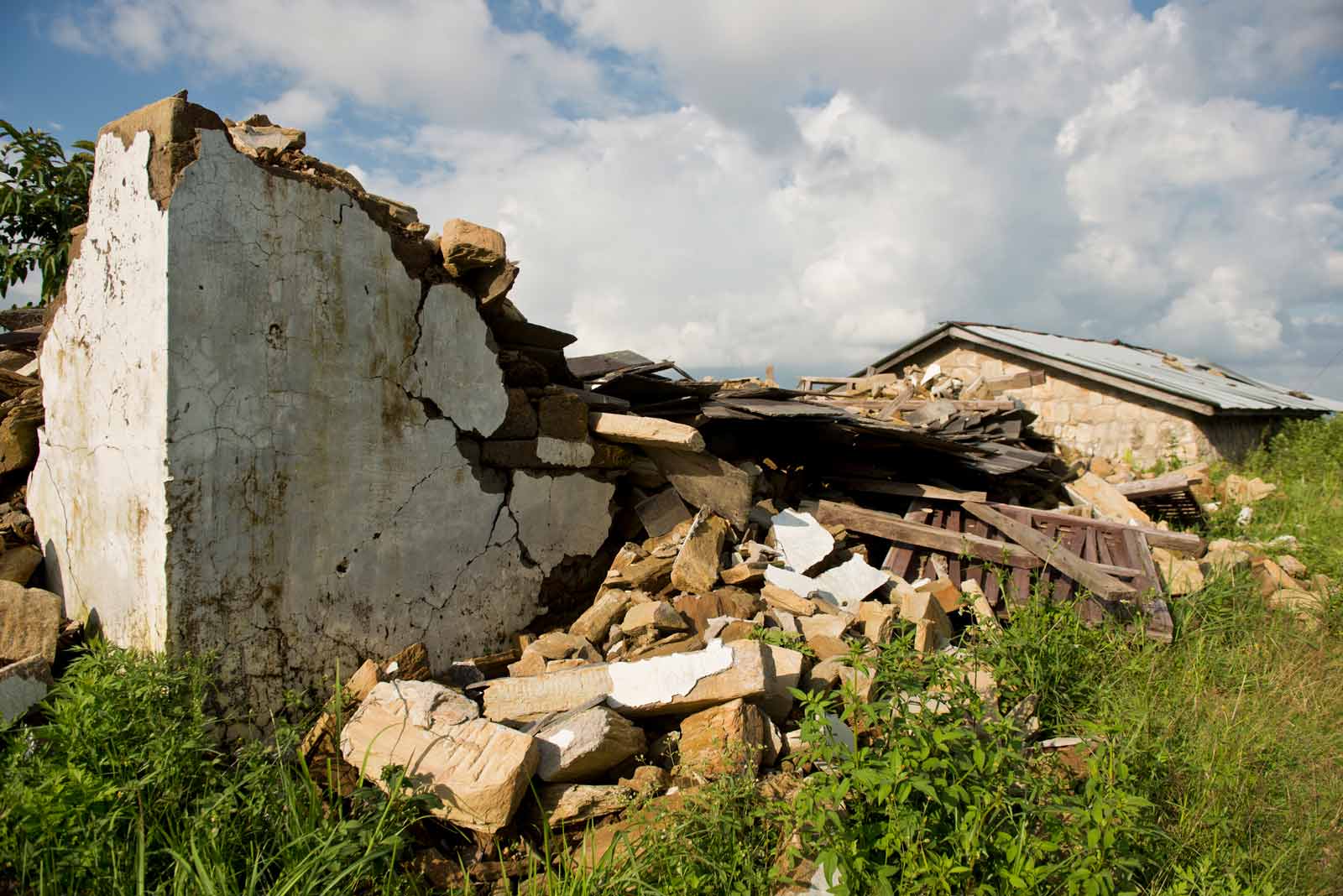 Homes were in ruins, leaving families homeless and exposed.