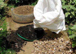 Materials needed to grow your own sack garden