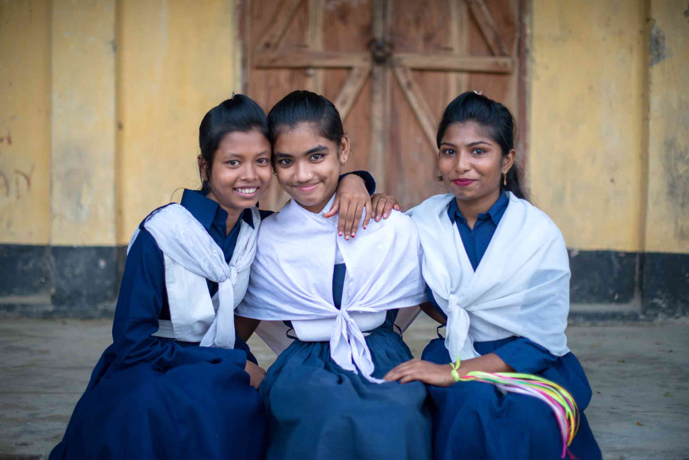 Girls in Bangladesh who received scholarships for school