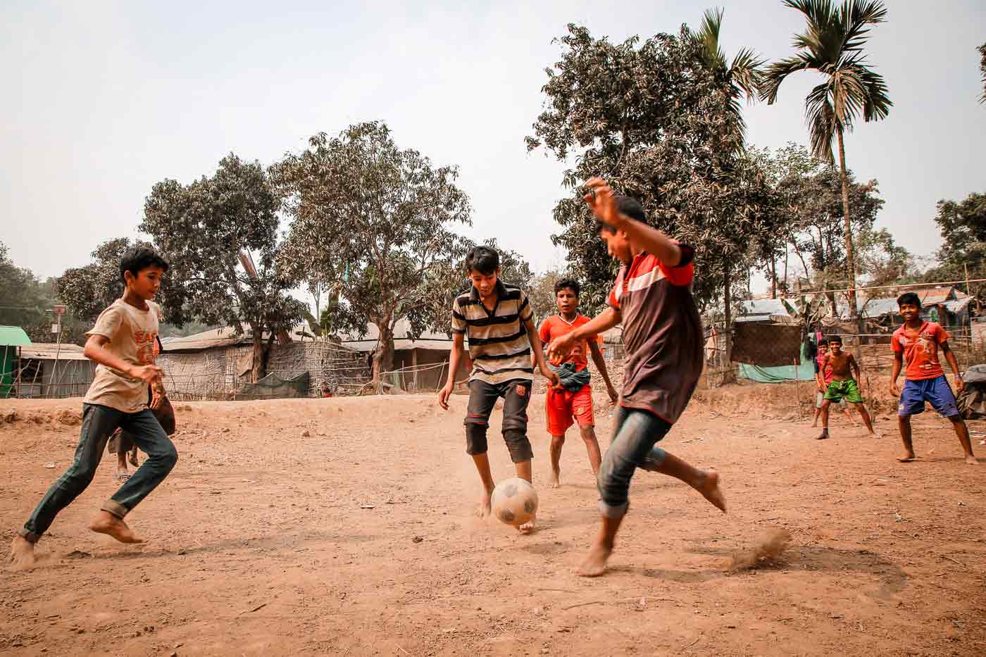 boys playing soccer