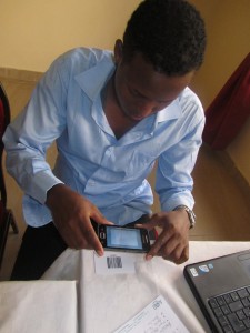 World Concern staff uses mobile technology in the Horn of Africa.