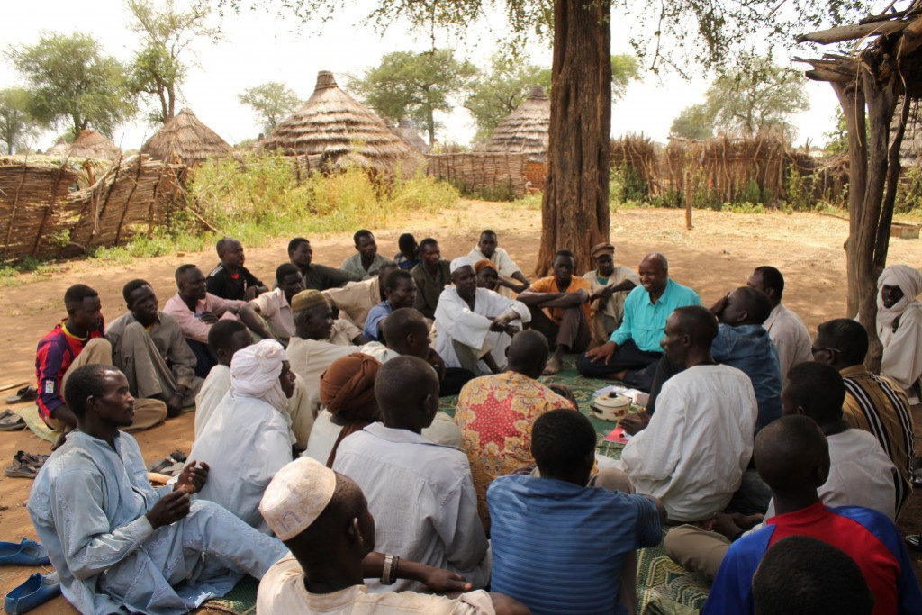 Community members and leaders in the village of Harako, Chad, meet with World Concern staff to share their needs and their goals for transforming their own village.