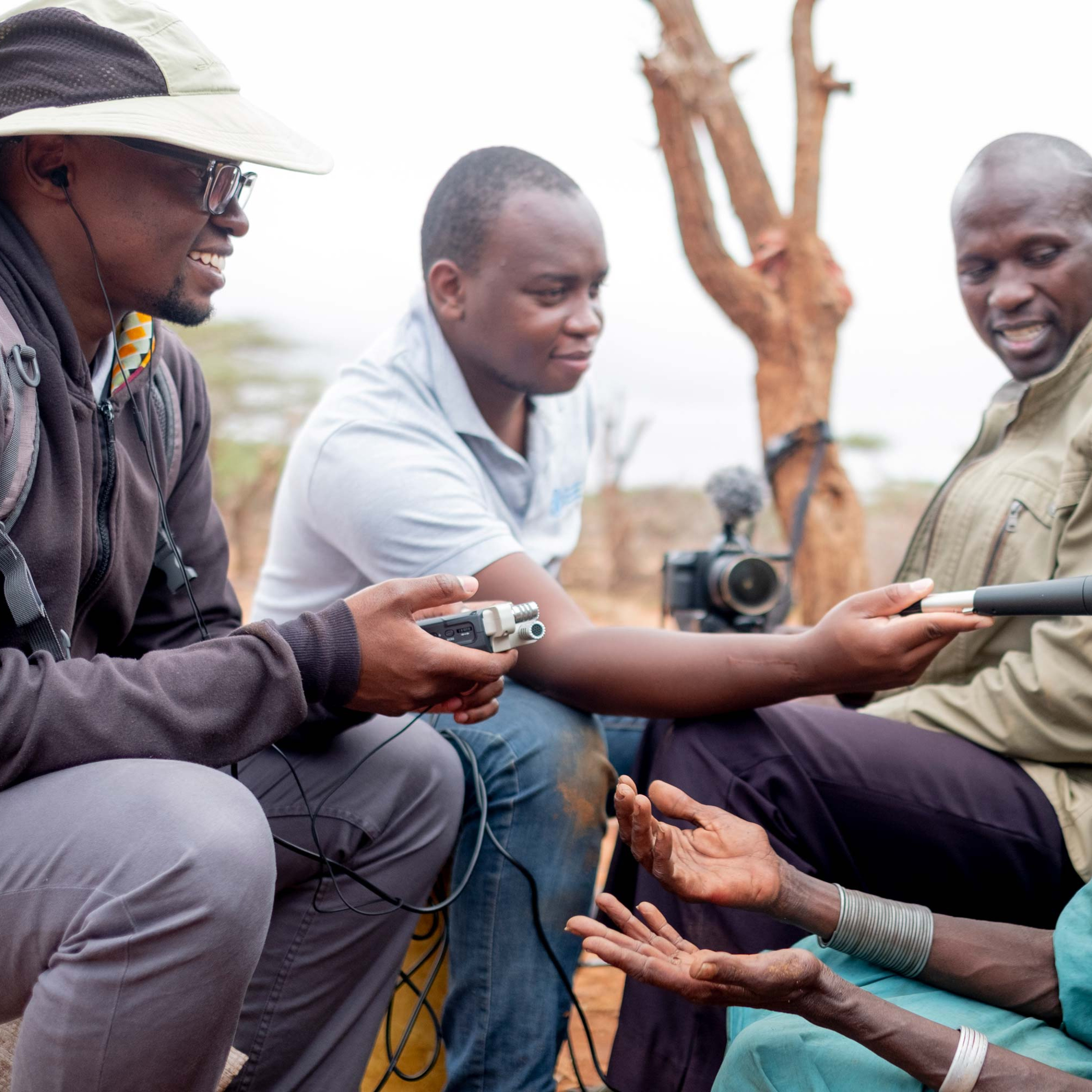 World Concern staff interview a Masai woman.